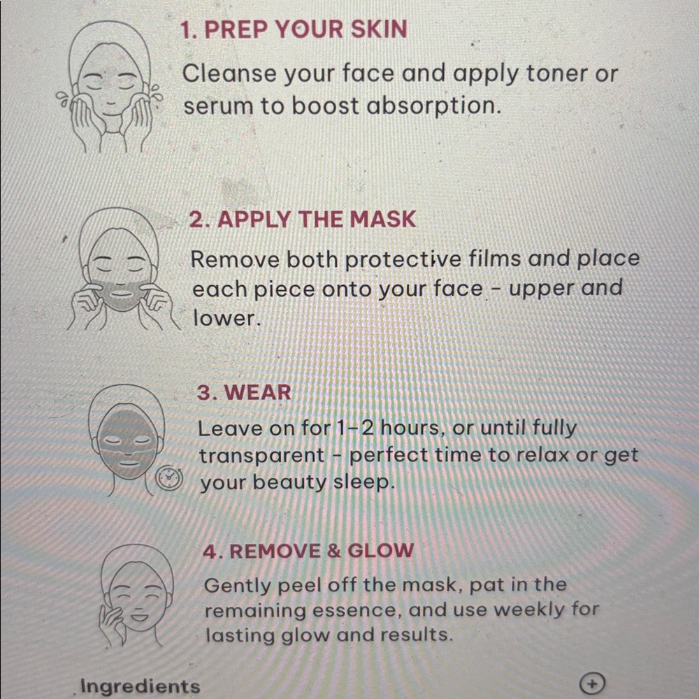 Quasi Collagen Glow Up Masks PRICE FIRM for 2 MASKS - TRY BEFORE U BUY ONLINE - Picture 10 of 13